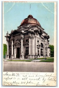 1906 Savings Bank Building Tower Dirt Road Railway Utica New York NY Postcard
