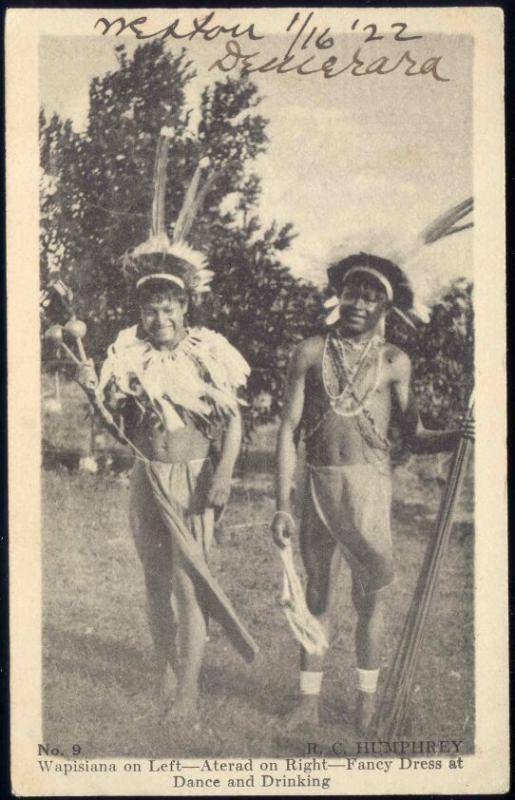 british guiana guyana, Native Wapisiana Indians, Warrior Dance Costumes (1922)