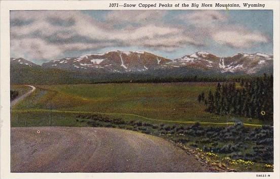 Snow Capped Peaks Of The Big Horn Mountain Wyoming