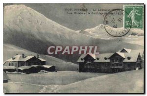 Old Postcard Dauphine Lautaret 19075 M The Hotels and the Galibier (Winter)