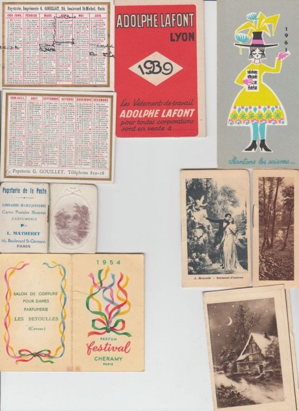 CALENDAR FRANCE 42 Vintage Postcards pre- 1940 (L5047)