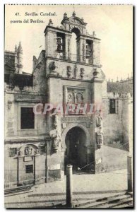 Postcard Old Seville Cathedral Puerta del Perdon