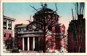 St Paul's Chapel Columbia University New York Postcard