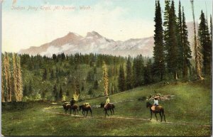 Mt. Rainier Washington Indian Pony Trail Unused Sprouse & Son Postcard G17