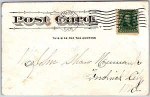 From One To Another, 1905 Humorous Red Lobster with Claws Open, Vintage Postcard