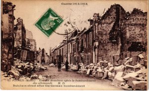 CPA Militaire - FISMES - Rue des Bouchers apres le Bombardement (91711)