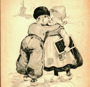 Dutch Romance Comic Id Like to Furnish a Flat 1912 Postcard Pink Of Perfection