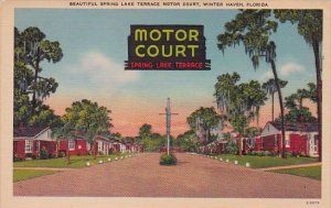 Florida Winter Haven Beautiful Spring Lake Terrace Motor Court