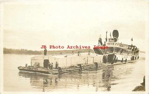 American Yukon Navigation Company, RPPC, Steamer Yukon being Towed, Distorted