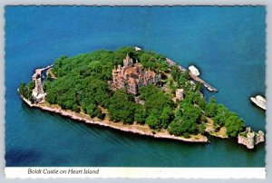 Boldt Castle, Heart Island, Thousand Islands New York, Aerial View Postcard #4