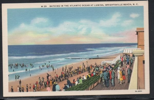 North Carolina colour PC Bathing Lumina  Wrightsville Beach, N.C.  unused