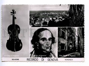 220940 ITALY GENOA violin of Paganini photo collage postcard