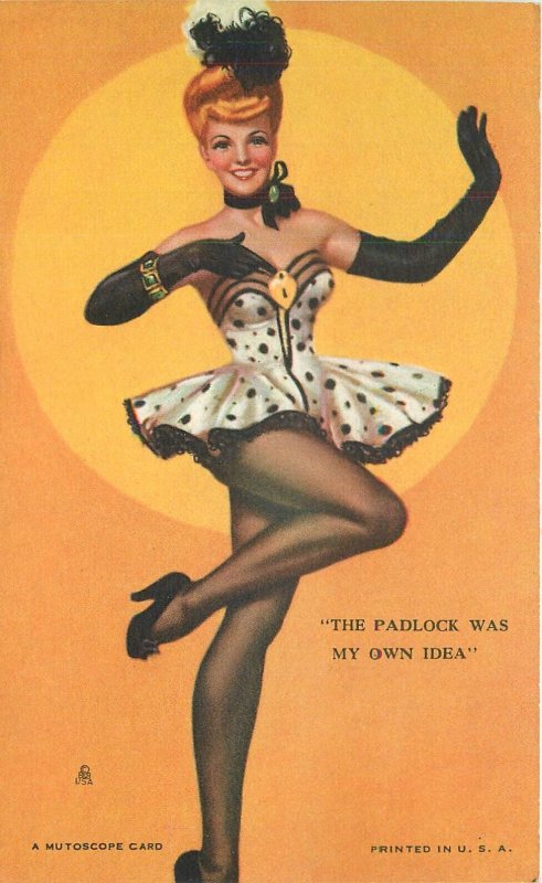 1940s Mutoscope Card Sexy woman Paddock was my idea