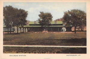 Waterbury Vermont Train Station Vintage Postcard AA20496