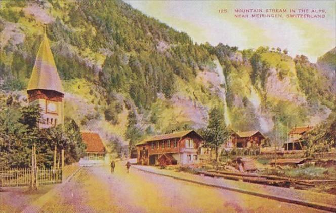 Switzerland Meiringen Mountain Stream In The Alps