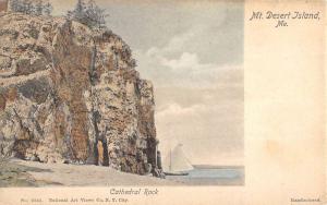 Mt Desert Island Maine Cathedral Rock Scenic View Antique Postcard K71492