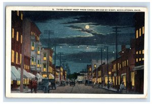 Vintage Third Street West Middletown Ohio. Postcard F117E