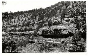 RPPC Postcard  Cliff Dwellings Walnut Canyon Monument Arizona 1950s