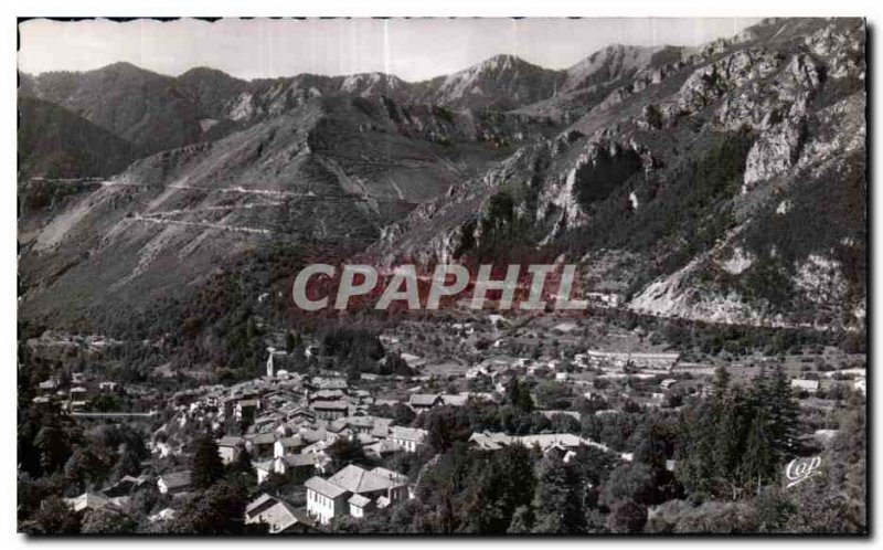 Old Postcard Saint Martin Vesubie General view and the Massif du Tournairet