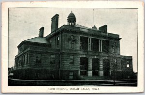 1913 High School Cedar Falls Iowa Historical Building Antique Posted Postcard