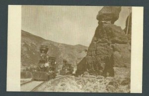 Ca 1940 Post Card Railroads Pulpit Rock Oregon Two Trains Ca 1880----