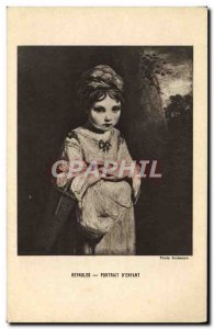 Old Postcard Fantasy Portrait of Reynolds & # 39enfant