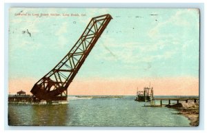 1911 Entrance Harbor Long Beach California CA Posted Antique Postcard