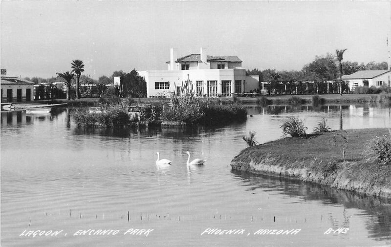 Phoenix Arizona Lagoon Encanto Park #B1431940s RPPC Photo Postcard 21-11007