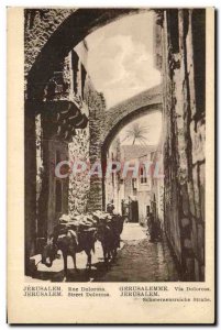 Israel - Street Dolorosa - Street - Donkey - Donkey - Old Postcard