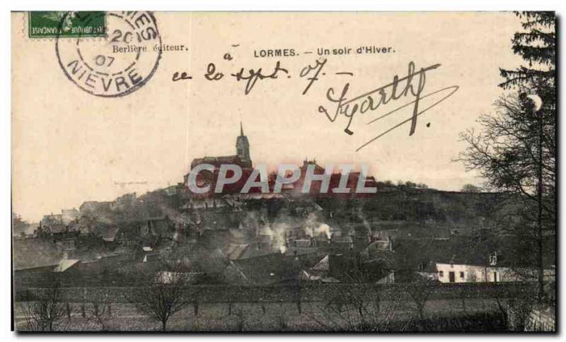 Lormes - One evening d & # 39hiver - Old Postcard