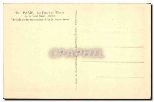 Old Postcard Paris Square and Entree Tour Saint Jacques