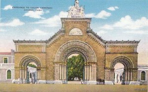 Postcard Entrance to Colon Cemetery Havana Cuba