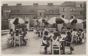 African Children At Kindergarten De Stadt Wien Germany RPC 1935 Postcard