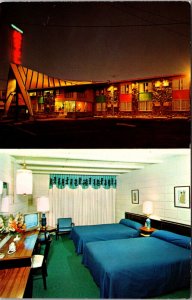 Postcard Redwood Motor Hotel 400 US Highway 1 in Elizabeth, New Jersey