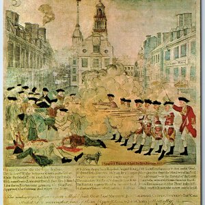 1976 Bicentennial American Revolution Boston Massacre Engraved Paul Revere A238