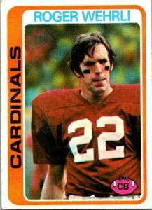 1978 Topps Football Card Roger Wehrli St Louis Cardinals sk7131