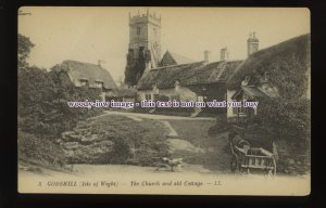 h1944 - Isle of Wight - The Church & Old Cottage, Godshill Village - LL postcard