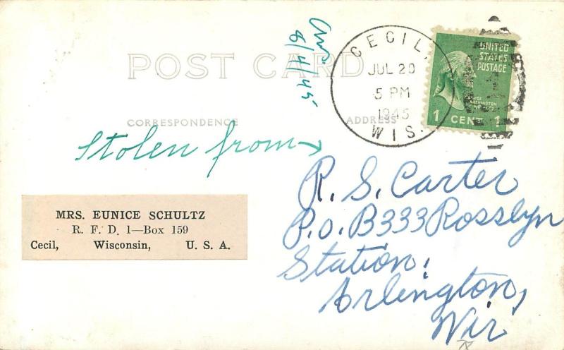 c1930 RPPC Postcard Multiview Greetings from Bonduel WI Shawano County