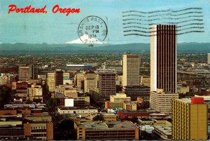 Oregon Portland Aerial View Of The Heart Of The City 1974