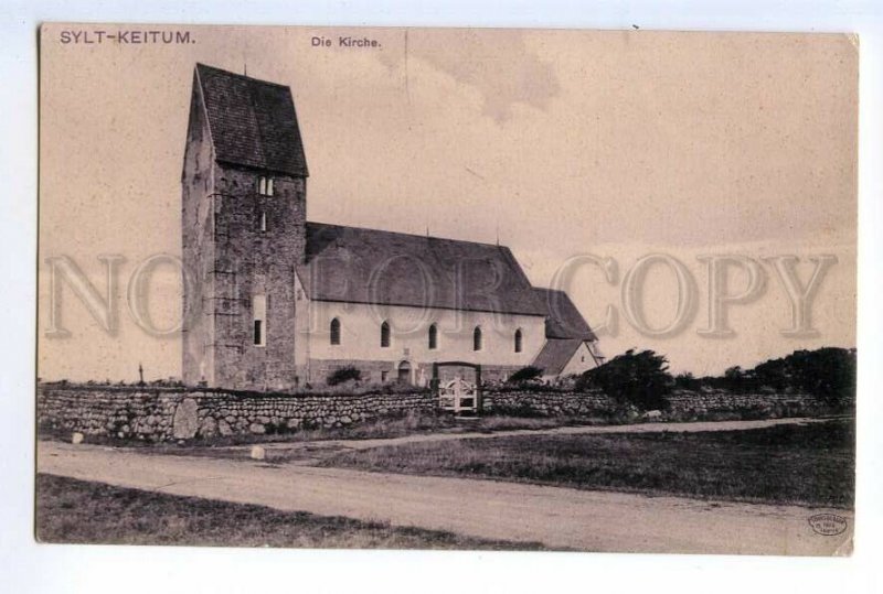 496964 GERMANY 1906 year Sylt-Keitum church Old postcard
