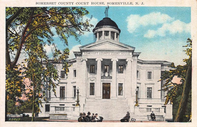 Somerset County Court House, Somerville, New Jersey,  Early Postcard, Unused