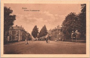 Netherlands Breda Nieuwe Ginnekenstraat Vintage Postcard 09.51