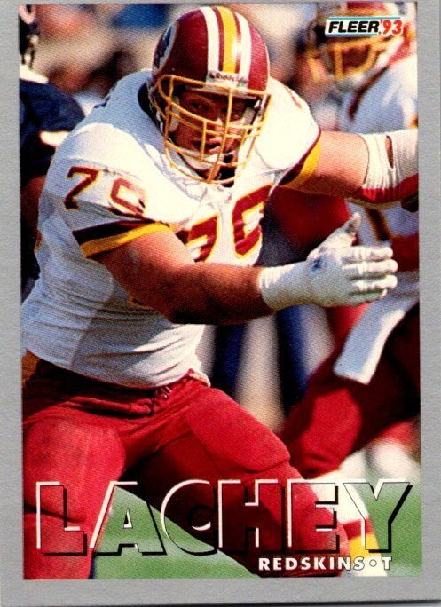 1993 Fleer Football Card Jim Lachey Washington Redskins sk21457