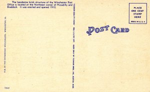 VA - Winchester. Post Office