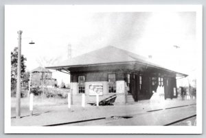 Holbrook MA Railroad Station Depot RPPC Real Photo c1950 Postcard K26