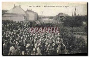Old Postcard Militaria Camp of Mailly Permittees awaiting departure