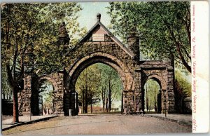 Entrance Gate Easton Cemetery, Easton PA Vintage Postcard J39