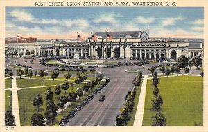 Post Office, Union Station and Plaza Washington D.C. Train Unused 