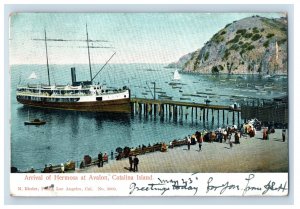 C.1907-10s Arrival Of Hermosa At Avalon, Catalina Island. F76E