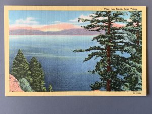 Lake Tahoe CA Landscape Linen Postcard A1141091417